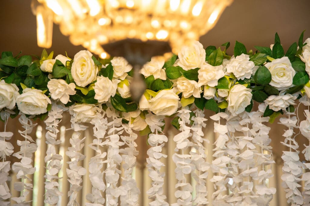 Brooklyn Nikkah Elopement. Close up of flower partition.