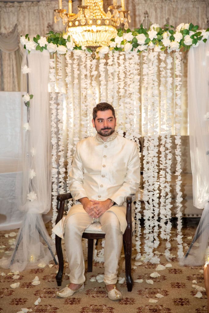 Brooklyn Nikkah Elopement. Groom contemplating before ceremony.